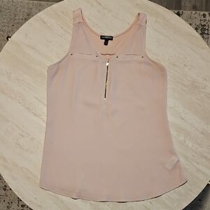 Express Light Pink Zippered Tank Top